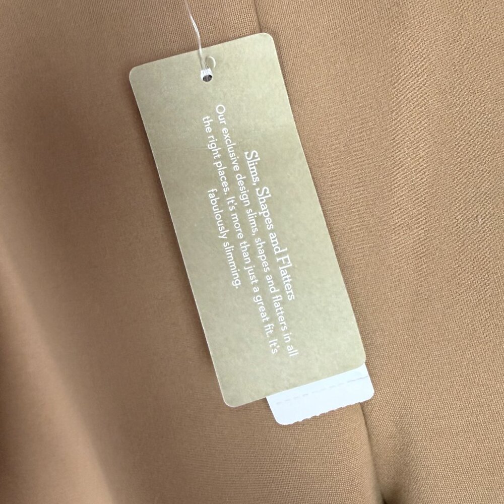 NWT Chico's Fabulously Slimming Ponte Slim Pant Classic Camel Plus Size 18 R NEW - Picture 6 of 11